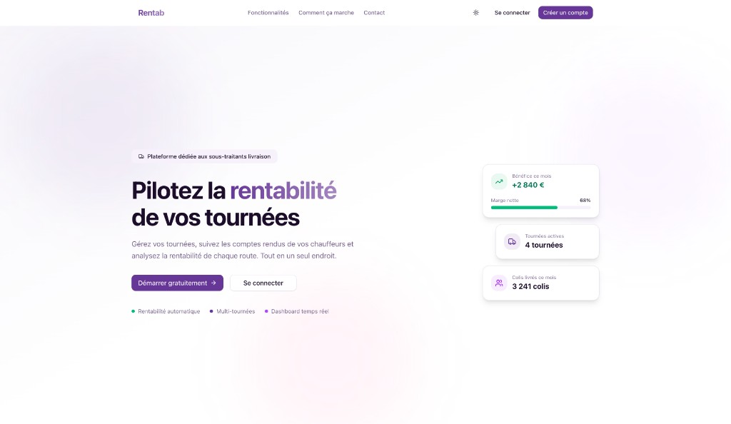 Aperçu du projet Rentab